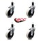 Service Caster 4 Inch Thermoplastic Rubber Wheel 1-3/8 Inch Expanding Stem Caster SCC, 4PK SCC-EX05S410-TPRS-138-4 - alternate 5